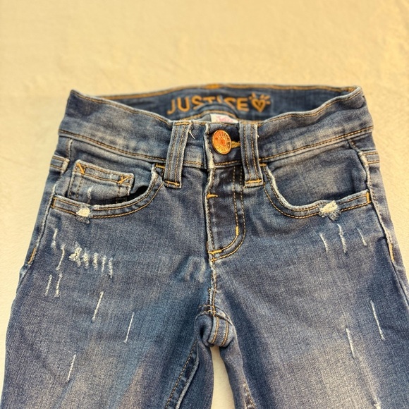 Justice Distressed Girls Jeggings Size 6 - Picture 3 of 7